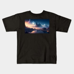 Natural landscape on another planet Kids T-Shirt